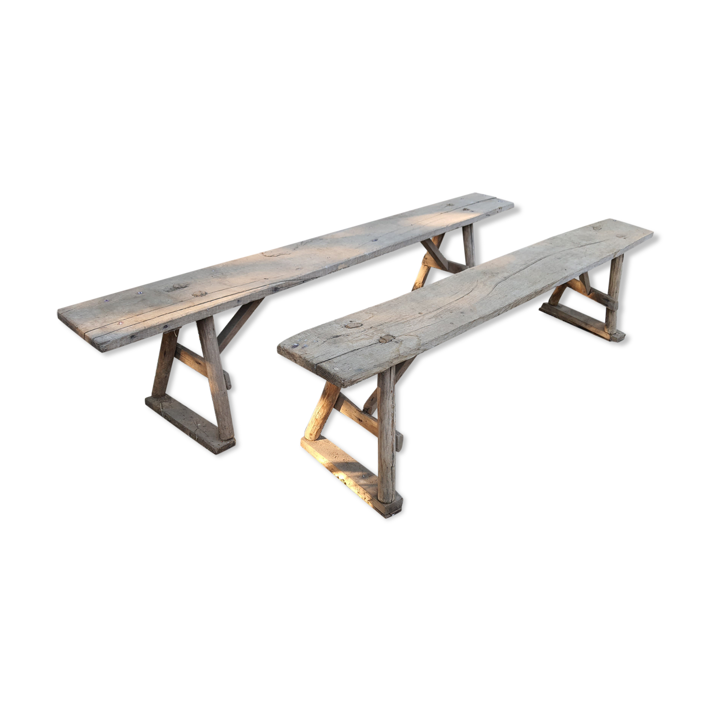 Pair of antique benches