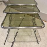Chrome trundle tables