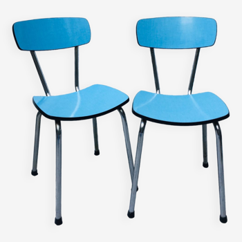 Chaises Formica bleues