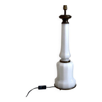 Opaline and brass lamp base 1900