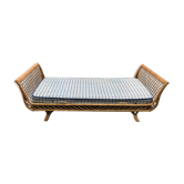 Vintage rattan bed 1970
