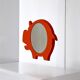 Space Age Wall Mirror with Hippo Shape Poss Denmark, 1960/70s