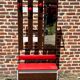 Vintage entrance hall with bench and mirror