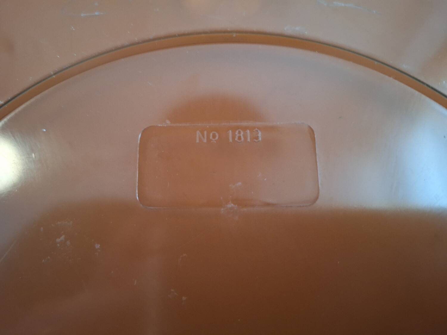 Vintage smoked plexiglass mirror