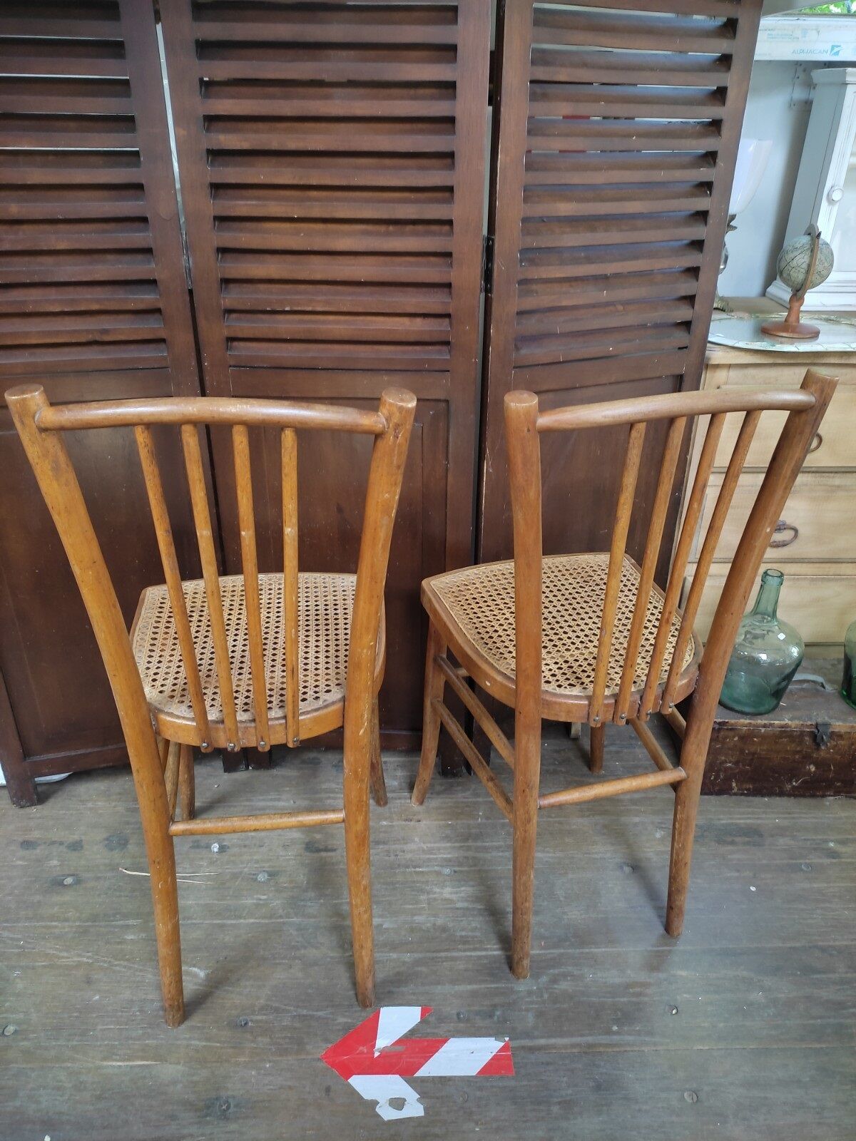 Chair Wood bistro bars Cannage