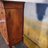 Grande commode époque restauration en merisier