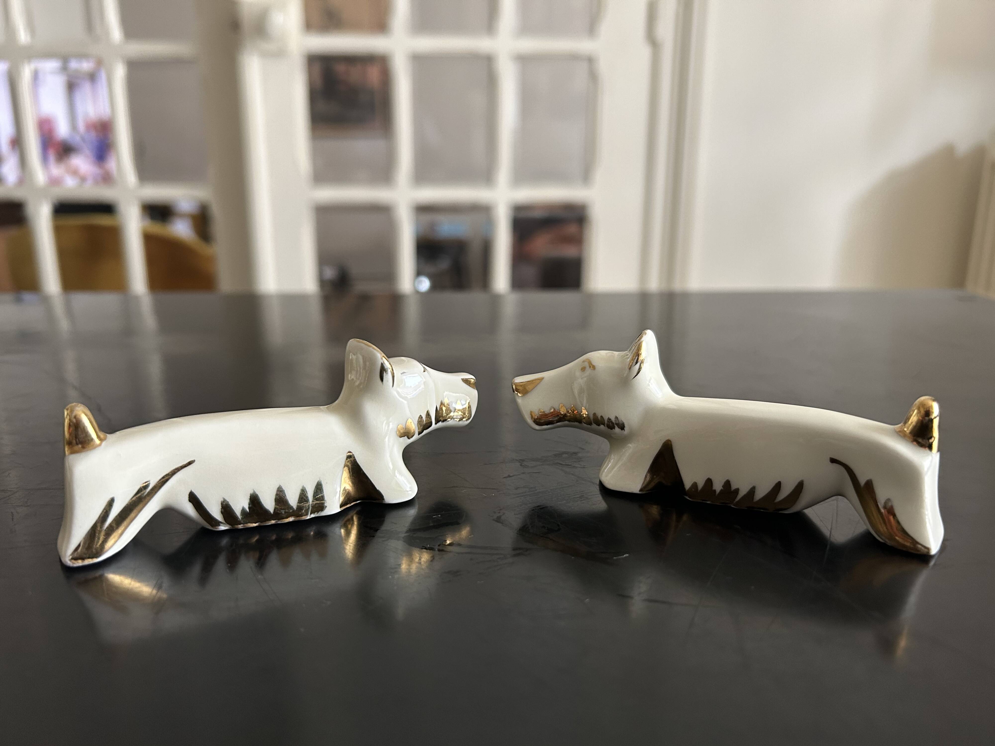 Art deco animal knife holder