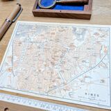 Nîmes, Gard, original plan printed in 1906.