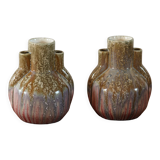 Pair of earthenware art deco vases