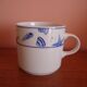 2 coffee or tea cups in porcelain deco seaside