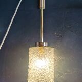 Vintage 60s brass pendant lamp with transparent glass bubbles