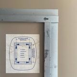 Miroir en verre fumé 70’s space age