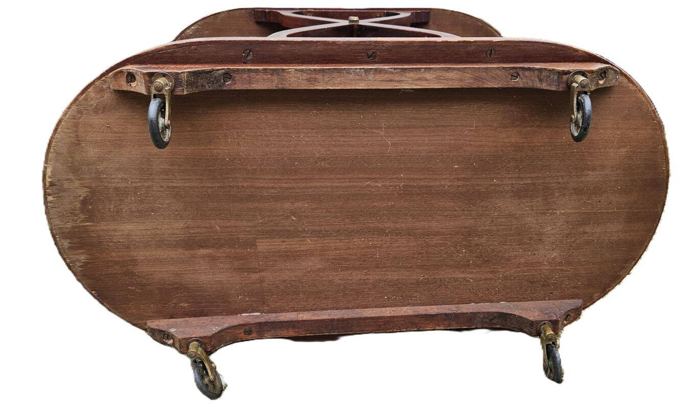 60s Mahogany Rolling Serving Trolley