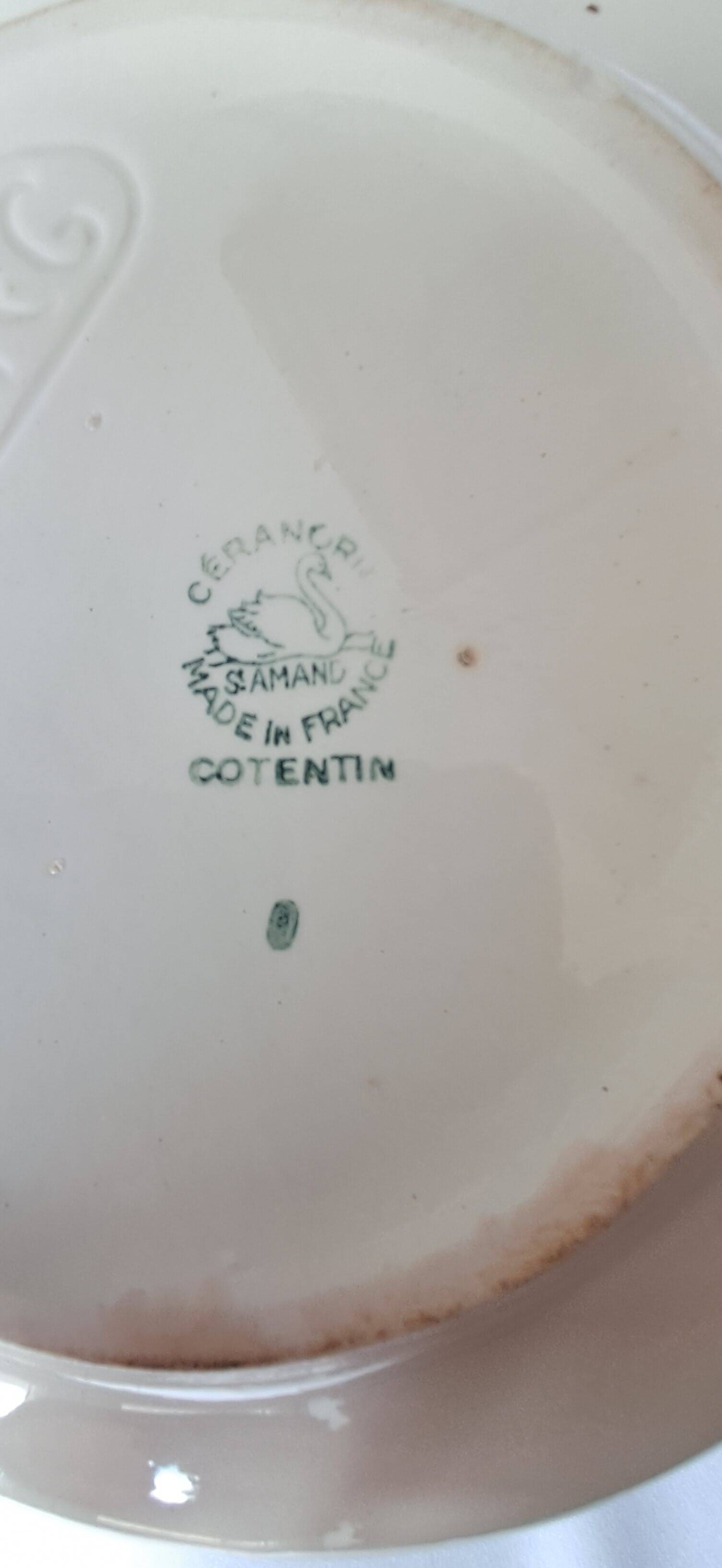 Old model vegetable dish Cotentin from the St Amand factory.