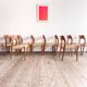 Set of 10 chairs 71 in teak by Niels O. Møller, JL Moller, Mid Century
