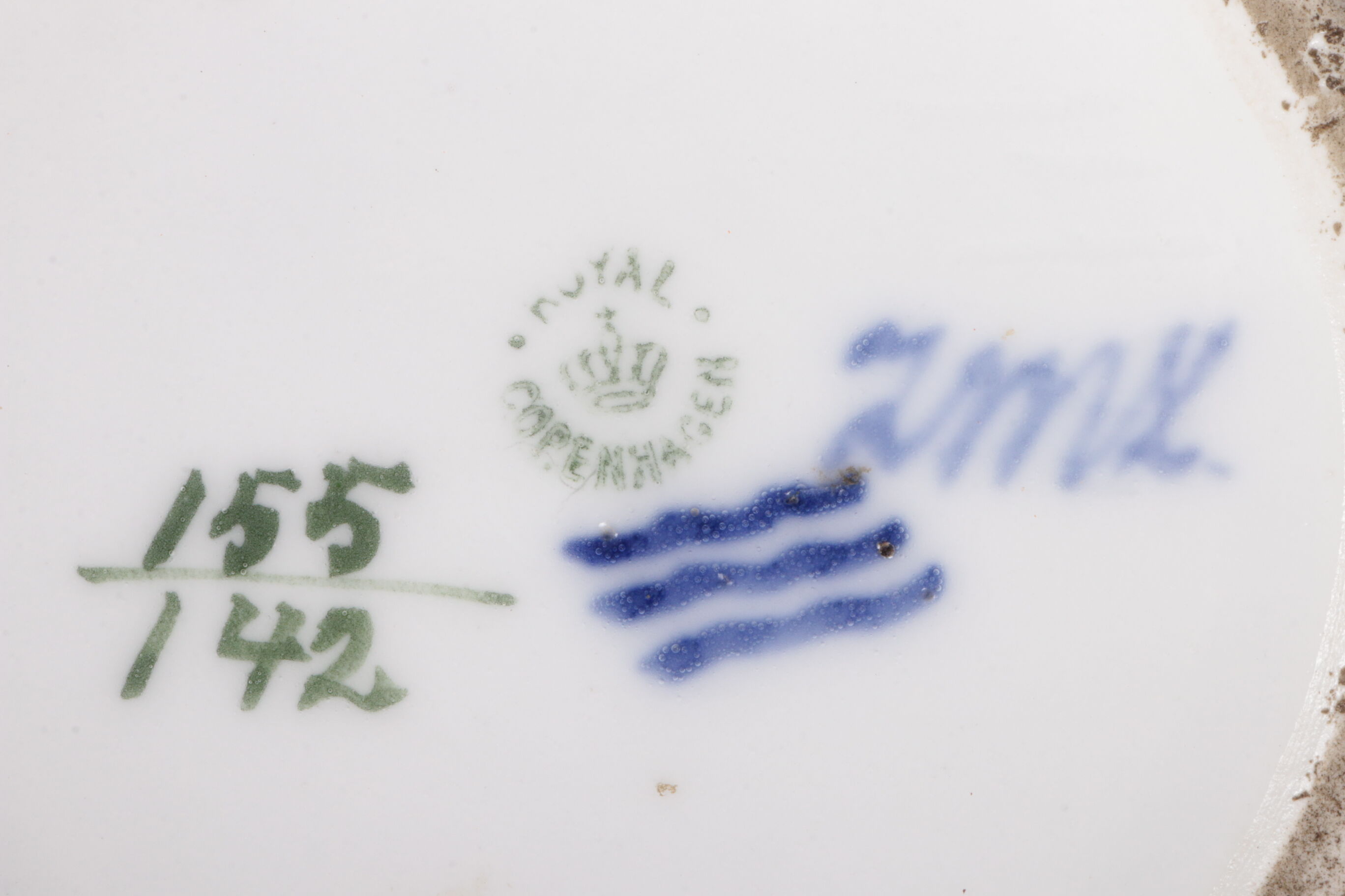 Royal Copenhagen Porcelain Vase painted with the trumpet flower.