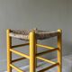 Tabouret en bois et paille