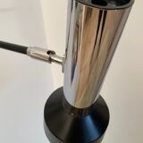Chrome stem wall lamp from the 70s