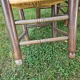 4 chaises Charles Dudouyt paillées design 40-50-60