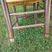 4 chaises Charles Dudouyt paillées design 40-50-60