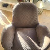 2 fauteuils cuir et alcantara Roche bobois