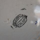 Japanese porcelain decoration plate Creil and Montereau Lebeuf Milliet