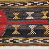 172x264Cm Cinnamon Red Kilim Rug, Large Area Rug, Turkish Bohem Rug,