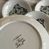 Old plates Cubists Sarreguemines