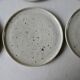 Set of 6 dessert plates or starter, made of sandstone, signed