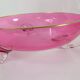 Vintage glasses service cup pink for 7 with service bowl