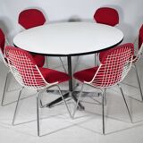 Herman Miller Table 6x Charles Eames DKR Chairs Set 1960s