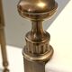 Pair of Brass and White Lacquered Nightstands with Marble Tops, Italy