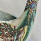 Vase zoomorphisme ceramic decoration d'oiseau signed guy Accolay