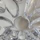 Empty Pocket/Organic floral shape ashtray/Corolla in transparent crystal. Baccarat style