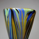 Missoni Murano "Peacock Feather" multi-colored vase from the 70s-80s