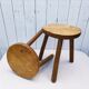 Vintage folk art tripod stools