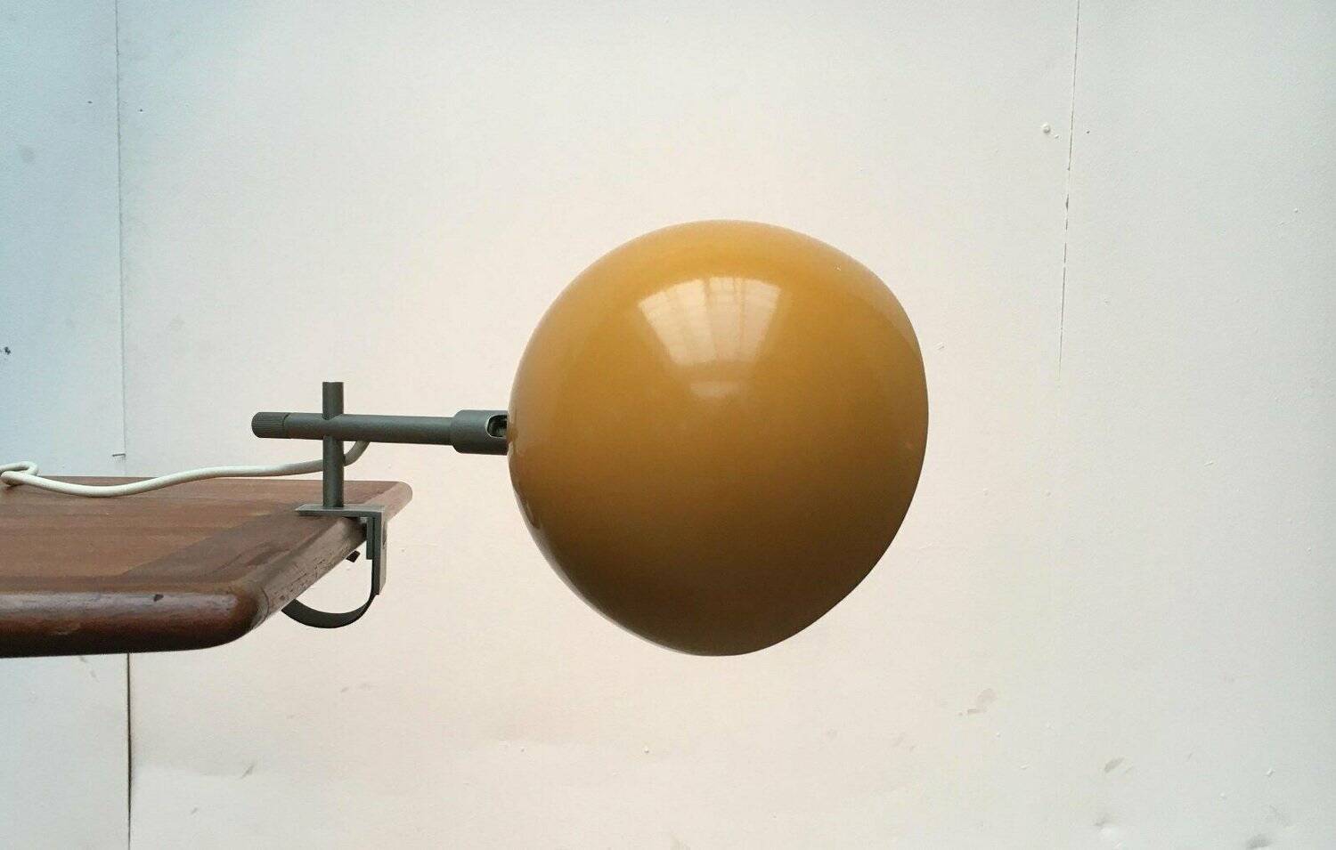 Minimalist German clamp lamp from the mid-century space age by Beisl, 1960s