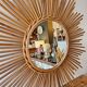 Vintage sun mirror - Rattan mirror