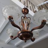 Vintage Art Deco chandelier 1950s