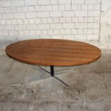 Table Ovale années 50 60 de J.M. Thomas for Wilhelm Renz vintage a systeme reglable