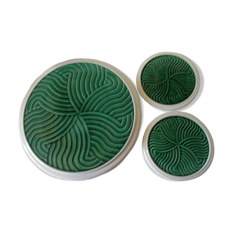 Pie dish and its duo of bottle cup