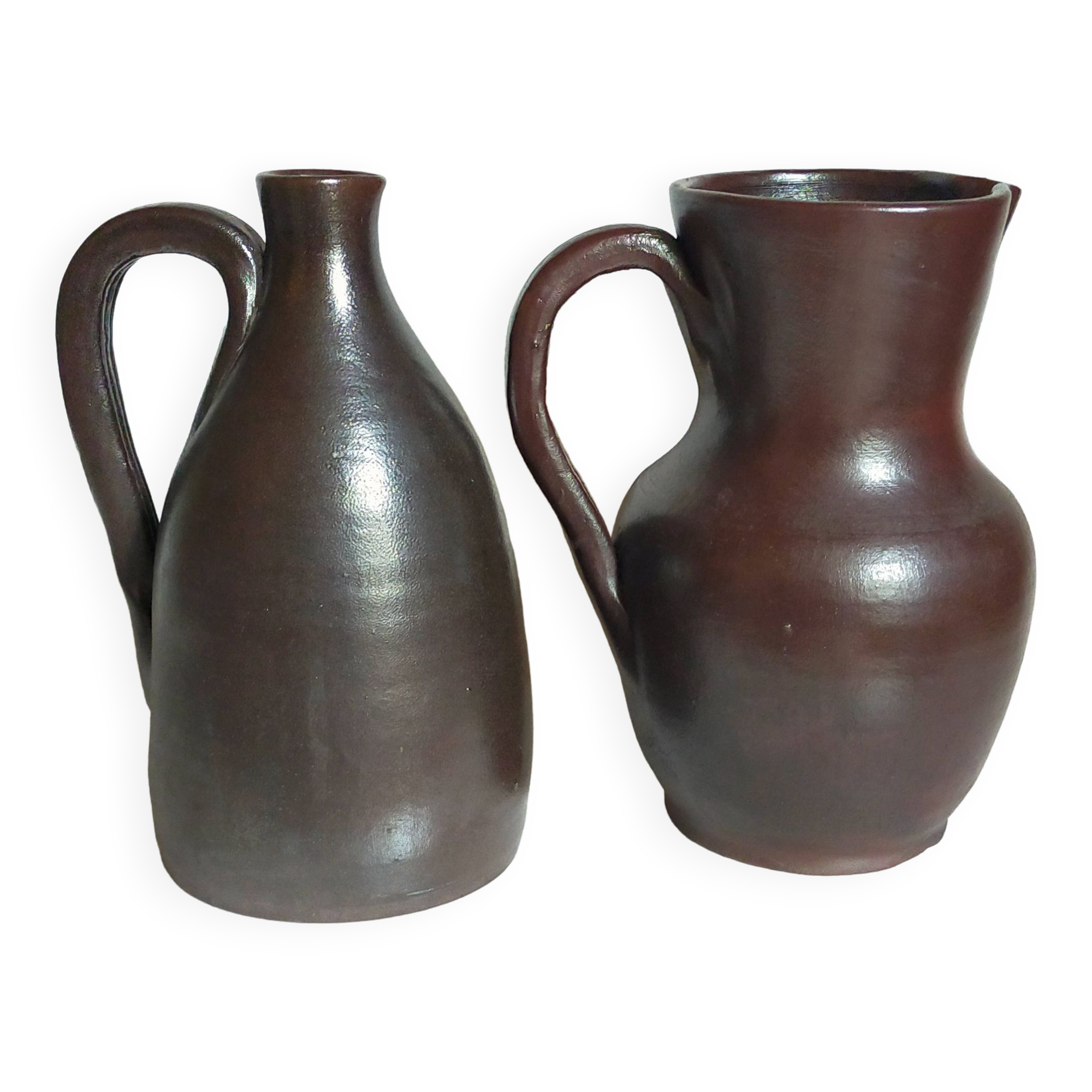 Duo de poteries de Jean Dubost en grès de Noron vintages