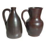 Duo of pottery by Jean Dubost in vintage Noron stoneware