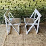 Pair of 2 folding chairs made in Italy