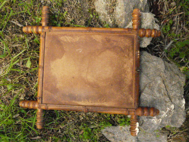 Wood imitation bamboo vintage mirror