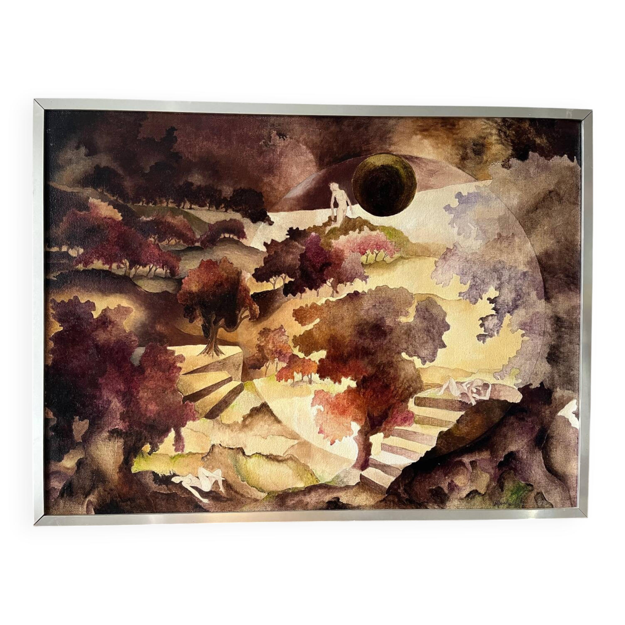 Surreal landscape, oil on canvas