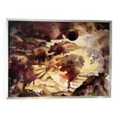 Paysage surréaliste, huile sur toile