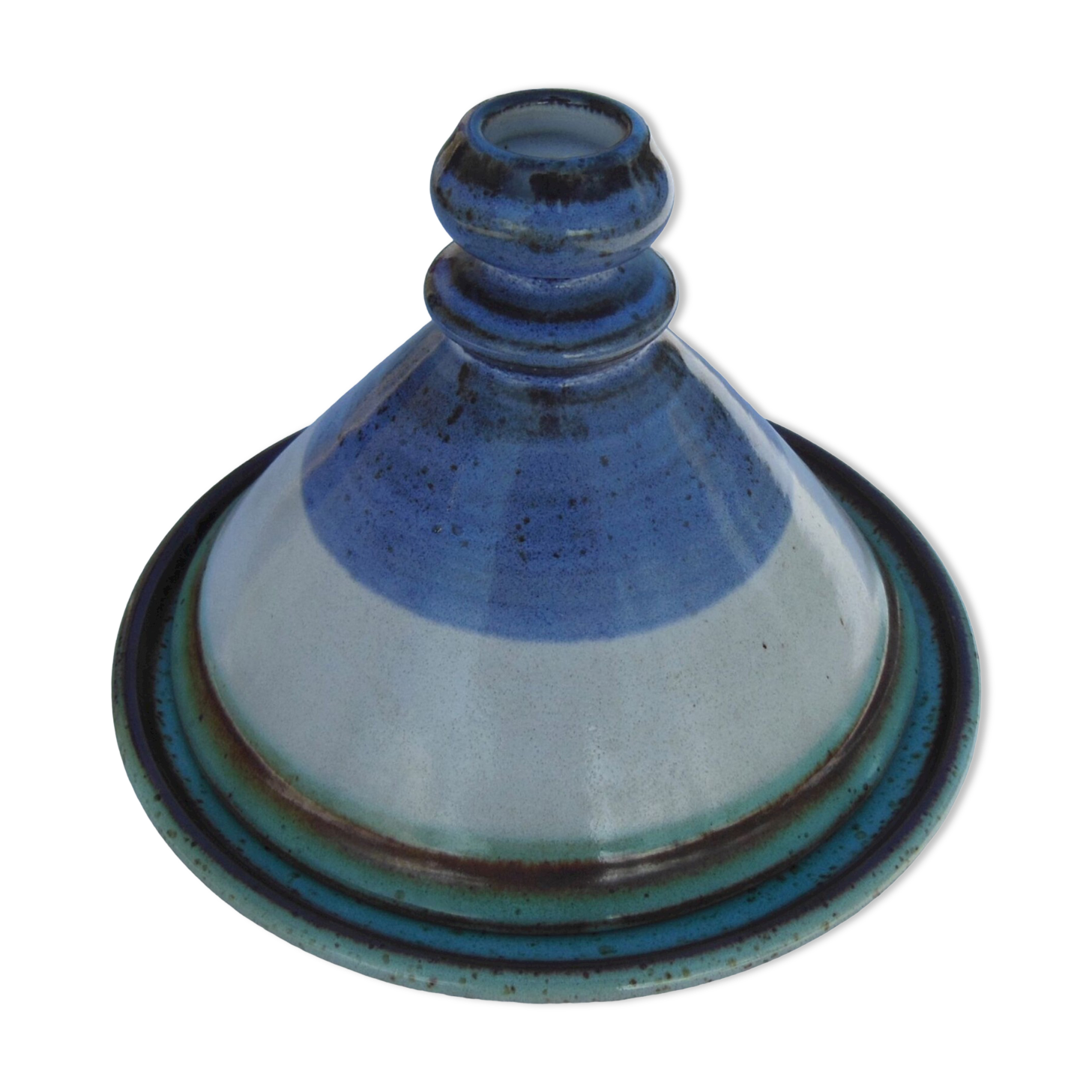 Dish & lid tagine signed la roue vallauris vintage ceramics 60 /70