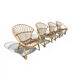 4 Fauteuils de jardin vintage rotin corbeille 1950/ 1960