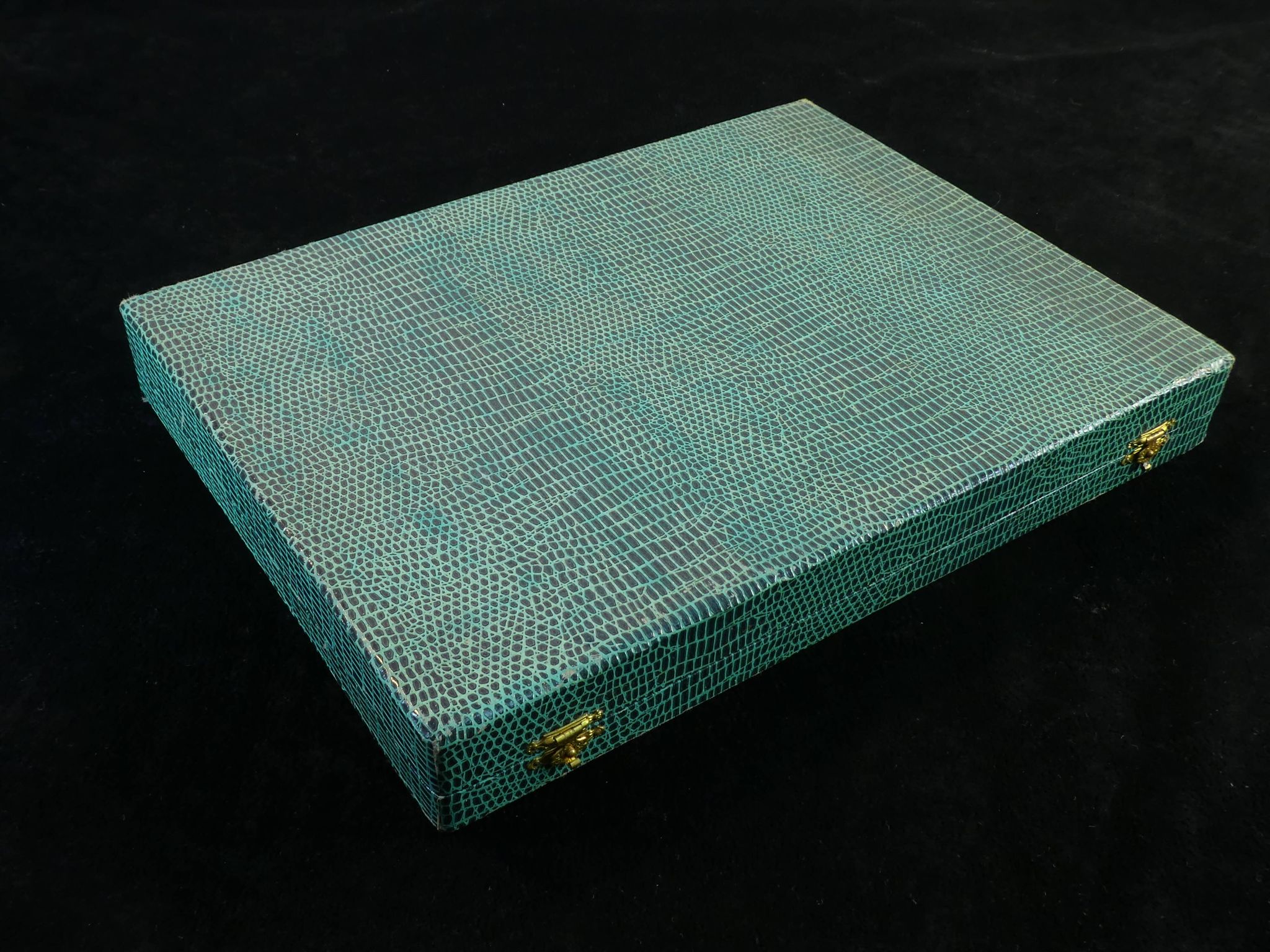 Set de 12 fourchettes a gateaux SFAM en métal argenté manche a la russe